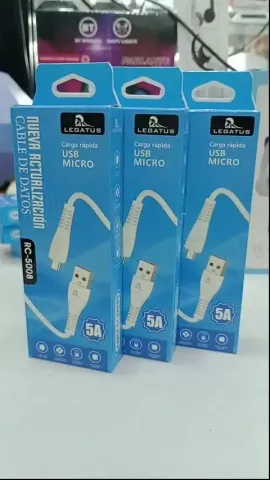 CABLE USB LEGATUS - V8 - 5A -  RC5008 / RC-5008 - CARGA RAPIDA